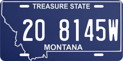 MT license plate 208145W