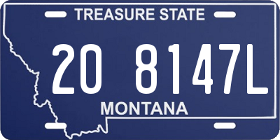 MT license plate 208147L