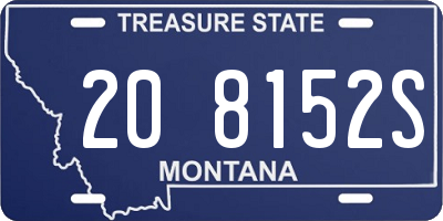 MT license plate 208152S
