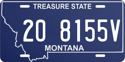 MT license plate 208155V
