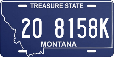 MT license plate 208158K