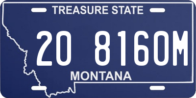 MT license plate 208160M