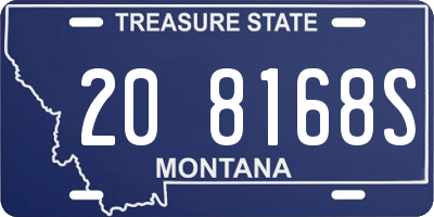 MT license plate 208168S