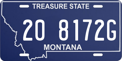 MT license plate 208172G