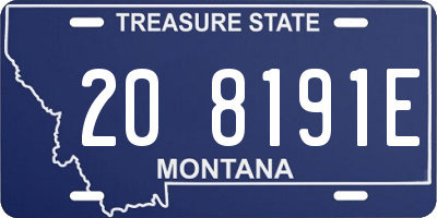 MT license plate 208191E