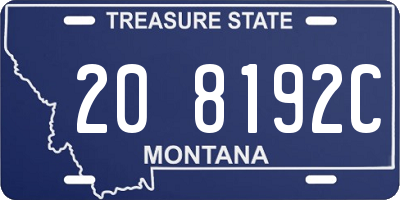 MT license plate 208192C