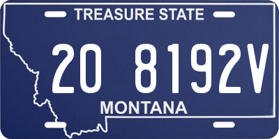 MT license plate 208192V