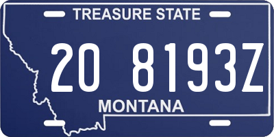 MT license plate 208193Z
