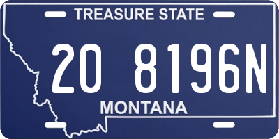 MT license plate 208196N