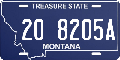 MT license plate 208205A