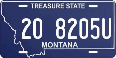 MT license plate 208205U