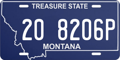 MT license plate 208206P