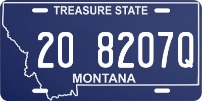 MT license plate 208207Q