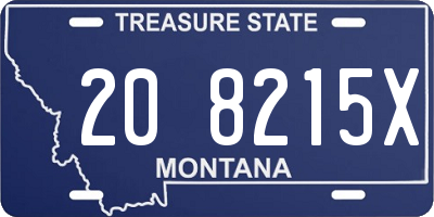 MT license plate 208215X
