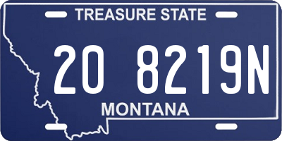 MT license plate 208219N