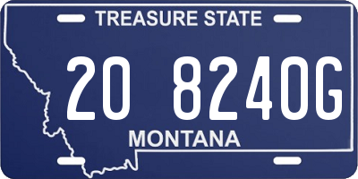 MT license plate 208240G