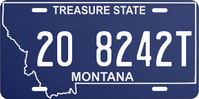 MT license plate 208242T