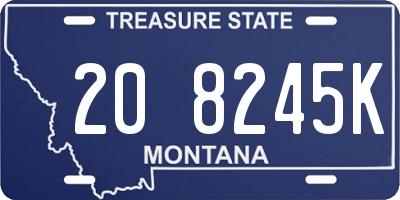 MT license plate 208245K