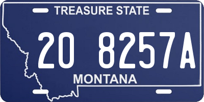 MT license plate 208257A