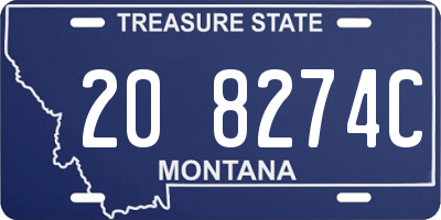MT license plate 208274C