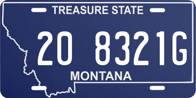 MT license plate 208321G