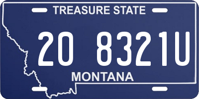 MT license plate 208321U