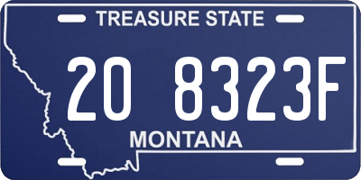 MT license plate 208323F