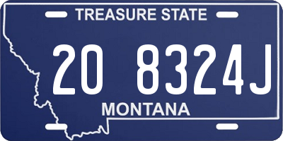 MT license plate 208324J