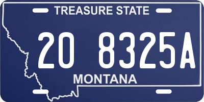 MT license plate 208325A