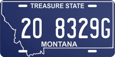 MT license plate 208329G
