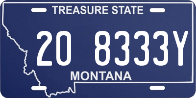 MT license plate 208333Y