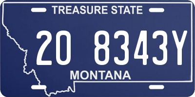MT license plate 208343Y