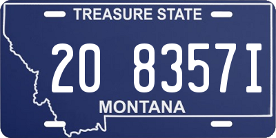 MT license plate 208357I
