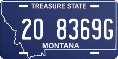 MT license plate 208369G