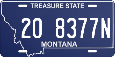 MT license plate 208377N