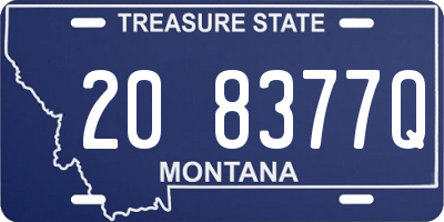 MT license plate 208377Q