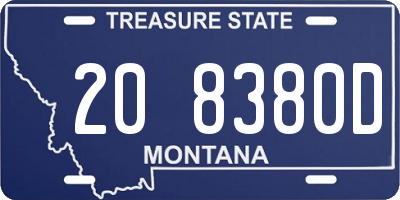 MT license plate 208380D