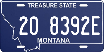 MT license plate 208392E