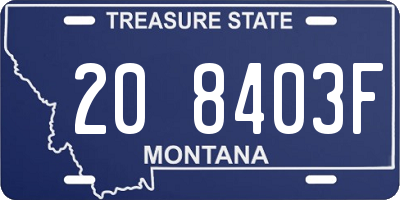 MT license plate 208403F