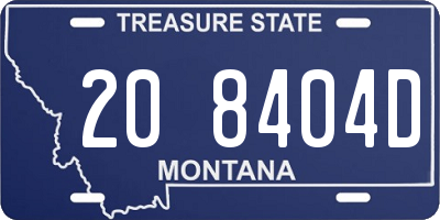 MT license plate 208404D