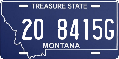 MT license plate 208415G