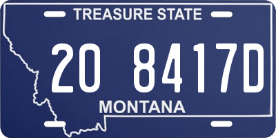 MT license plate 208417D