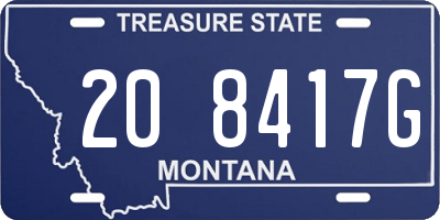 MT license plate 208417G
