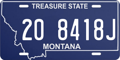 MT license plate 208418J