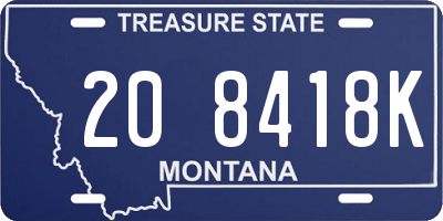 MT license plate 208418K