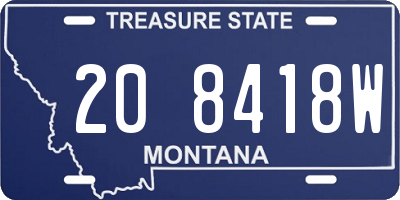 MT license plate 208418W