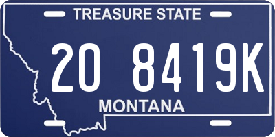 MT license plate 208419K