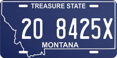 MT license plate 208425X