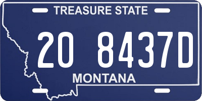 MT license plate 208437D
