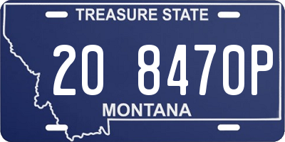 MT license plate 208470P